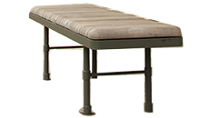 KLARA PL E Single sided wooden bench