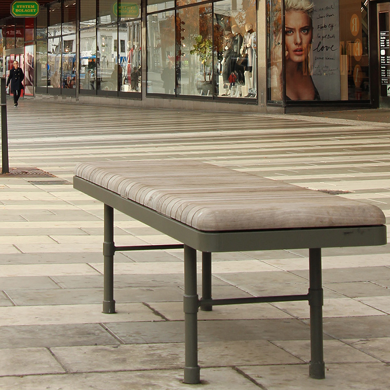 KLARA PL E Single sided wooden bench