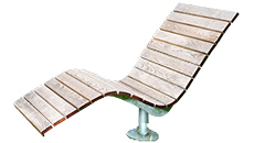 FJORDPARK Sol WZF Sun lounger bolted, wide slats